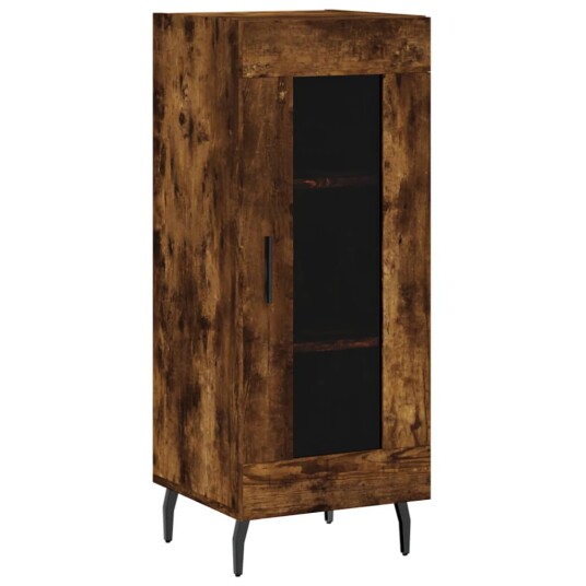 vidaXL Highboard røkt eik 34,5x34x180 cm konstruert tre 8720845484842