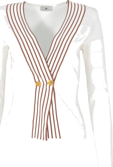 Elisabetta Franchi Dame Strikkevarer Beige M, Elisabetta Franchi Dame Strikkevarer Beige M,