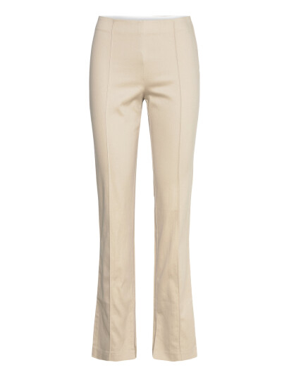 Monki Regular Waist Press Crease Trousers - Cream - 34