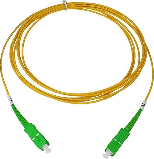 Blueoptics Simplex Lwl-Patchkabel Sc-Apc/Sc-Apc 50 Meter Singlemode E9/125Μm G.657.A1 Os2 <0,2 Db Lszh Gul Keramisk Ferrule Inkl. Måleprotokoll (Sfp2222bu50mm)