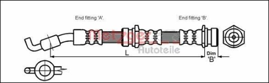 Bremseslange METZGER 4114722