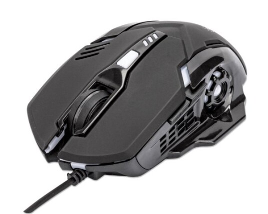 Manhattan 179256 Høyre Hendt Optisk Usb Type-A 3200 Dpi Sort