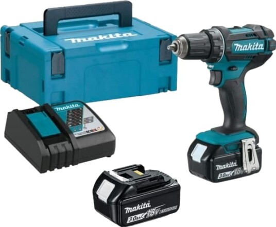 Makita DDF482RFJ - Drill/driver - trådløs - 2 hastigheter - nøkkelfri borhylse 13 mm - 62 N·m - 2 batterier - 18 V Makita DDF482RFJ - Drill/driver - trådløs - 2 hastigheter - nøkkelfri borhylse 13 mm - 62 N·m - 2 batterier - 18 V
