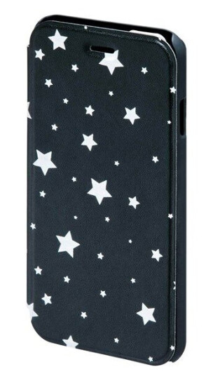 Hama Lommebokdeksel til Apple iPhone 6/6s med Luminous Stars Design, Svart/Hvit