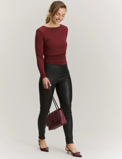 Rosemunde Rwbillie Ls O-Neck T-Shirt - Burgundy - 40 Rosemunde Rwbillie Ls O-Neck T-Shirt - Burgundy - 40