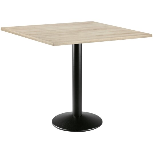 PULSIVA Spisebord Solona kvadratiskt; 80x80x73.9 cm LxBxH; Bordplate Bøk Ramme Svart; Kvadratisk