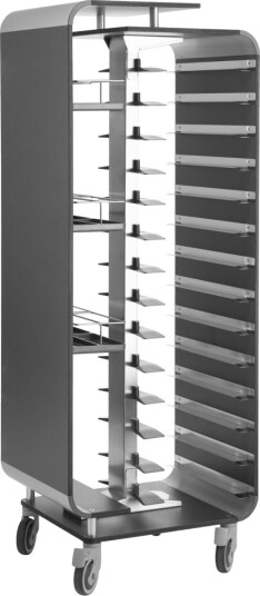 VEGA Avryddings /brettvogn Gorgone; 70.5x55x188 cm BxDxH; Antrasitt