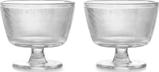 Hadeland Glassverk Siri Skål Med Stett 9,5cm Klar 2pk