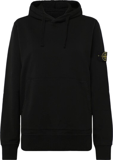 Stone Island Organic Cotton Hooded Sweatshirt BLACK L