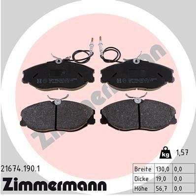 Bremseklosser ZIMMERMANN 21674.190.1