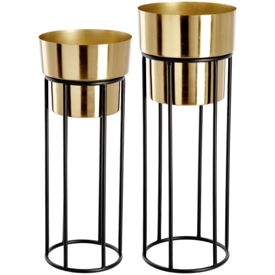 Vega Potteskjulersett Osmaro 2-teilig Set; Gullfarge/Svart