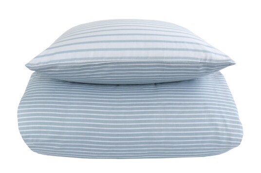 Borg Living Sengetøy - 240x220 - Kingsize sengetøy - 100% Bomullssateng - Narrow lines - Blue Borg Living Sengetøy - 240x220 - Kingsize sengetøy - 100% Bomullssateng - Narrow lines - Blue