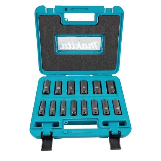 Makita B-55550 Borsett 14 Stk. 3/8'' 8 9 10 11 12 13 14 15 16 17 18 19 21 22 Mm