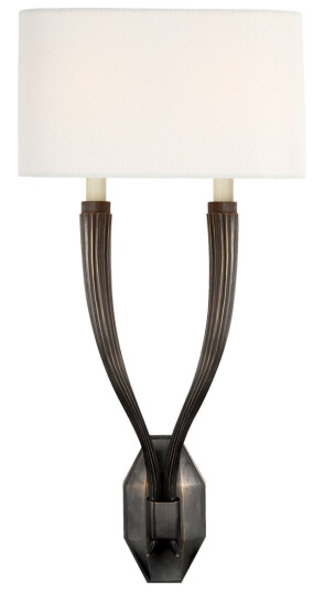 Ruhlmann vägglampa dubbel brons
