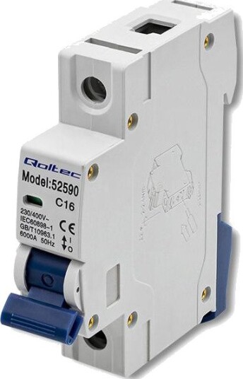 Qoltec Automatsikring C16 16A, 1P (Overspenningsvern)