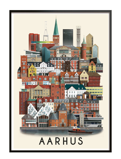 Martin Schwartz Aarhus Small Poster - Multi/patterned - A3 Martin Schwartz Aarhus Small Poster - Multi/patterned - A3