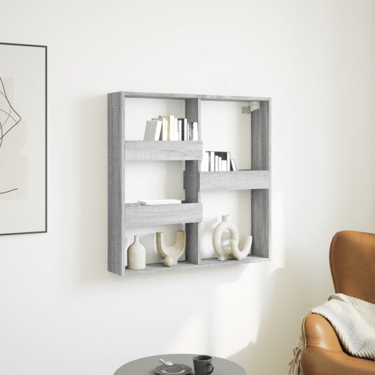  Veggskap grå sonoma 80x15x80 cm konstruert tre 8721158388377