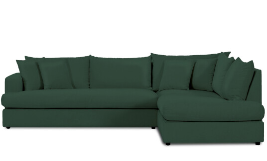 Soffadirekt BOLNUEVO L sofa Høyre Hel Pute Grønn Soffadirekt BOLNUEVO L sofa Høyre Hel Pute Grønn