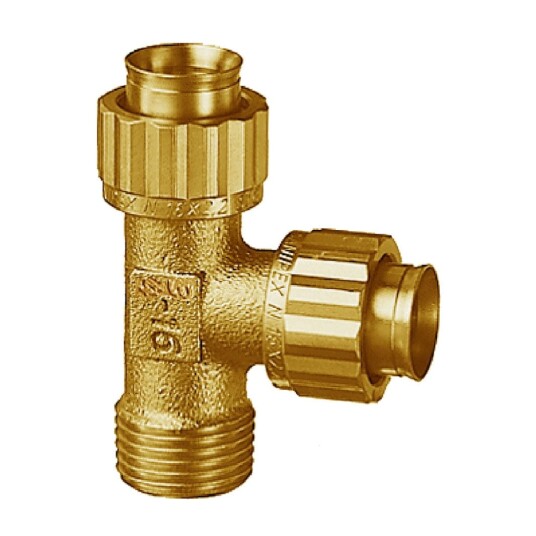 JRG Sanipex T-rør med Utvendig 3/4"Gjenge 3/4"X20x20mm