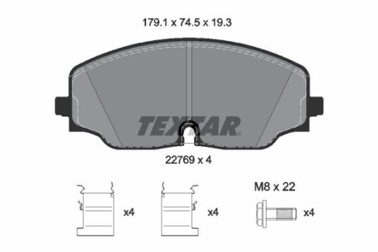 Bremseklosser TEXTAR 2276901 Bremseklosser TEXTAR 2276901