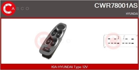Bryter vindusheis CASCO CWR78001AS