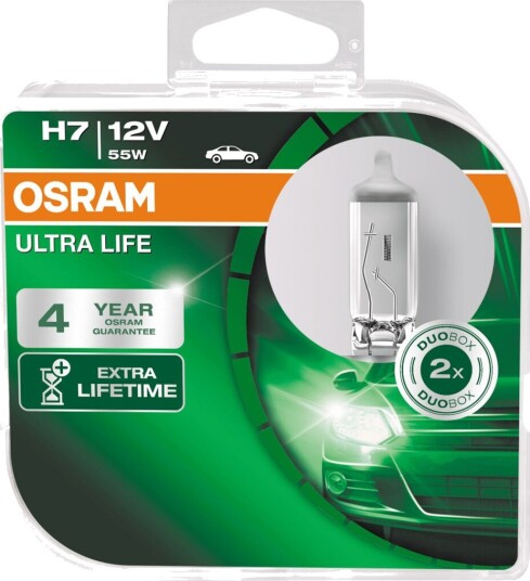 OSRAM ULTRA LIFE BILLYS H7 55W PX26D, 2 STK OSRAM ULTRA LIFE BILLYS H7 55W PX26D, 2 STK