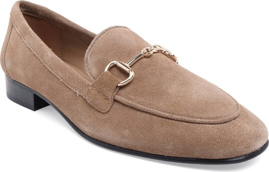 Mango Suede Moccasins With Buckle   LT PASTEL BROWN   42