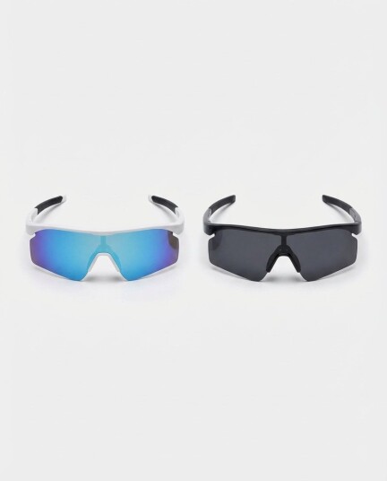 LEVITY Fast Track Sports Glasses White+Black 2 PACK