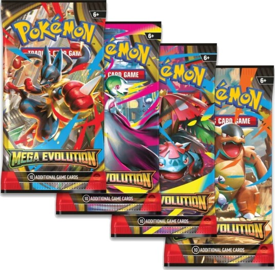 Pokemon Mega Evolution Boosterpakke med 10 kort og TCG Live-kodekort