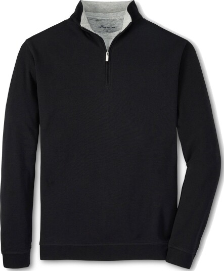Peter Millar Crown Comfort Pullover Svart Golfgenser herre Black Small