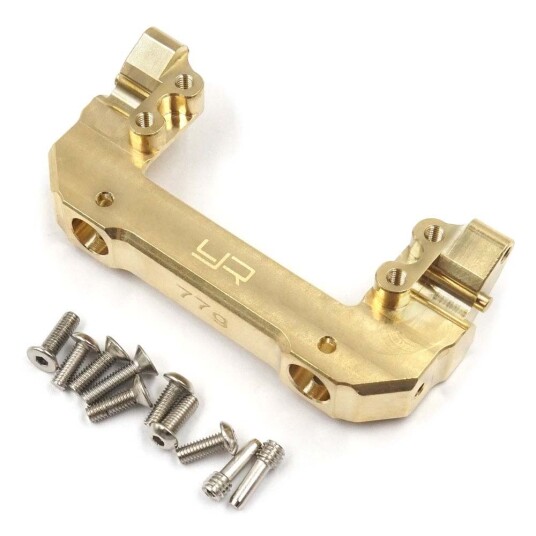 Yeah Racing 018 Brass 77g Front Bumper & Servo Mount Short Link
