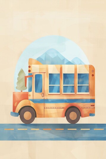 Namly Design Plakat Skolebusstur POSTERG1HLQN