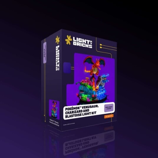 Light My Bricks™ Pokémon Venusaur, Charizard og Blastoise lyssett