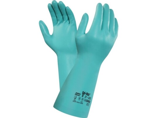 Ansell Healthcare Europe S.a/n.v. Kemikaliehandske Ansell Alphatec Solvex 37 695 8 Gron