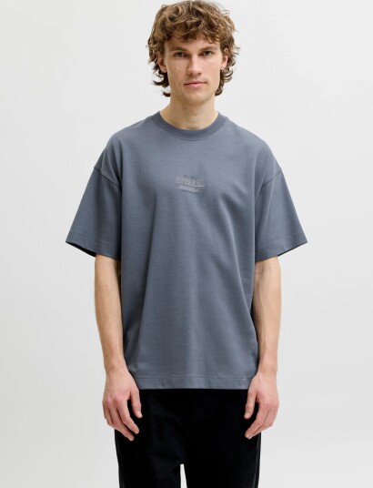 Jack & Jones Jjebarron Studio Tee Ss O Neck Sn Blue M