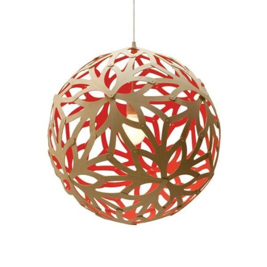 David Trubridge Floral Ø60 Rød Taklampe David Trubridge Floral Ø60 Rød Taklampe