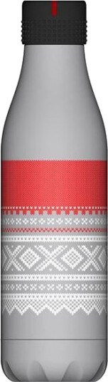Les Artistes  Bottle Up Marius termoflaske 0,5L grå/rød/hvit