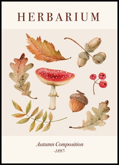 Autumn Herbarium Plakat Plakat / 40x50cm