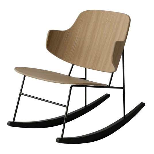 Audo Copenhagen The Penguin Rocking Chair Black Steel / Natural Oak
