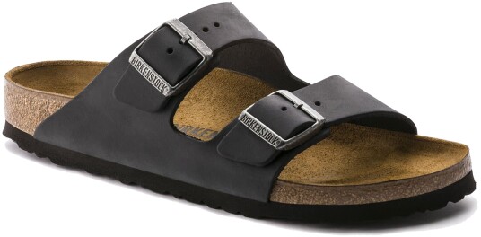 Birkenstock Unisex Arizona Oiled Leather Regular Black 46 Birkenstock Unisex Arizona Oiled Leather Regular Black 46