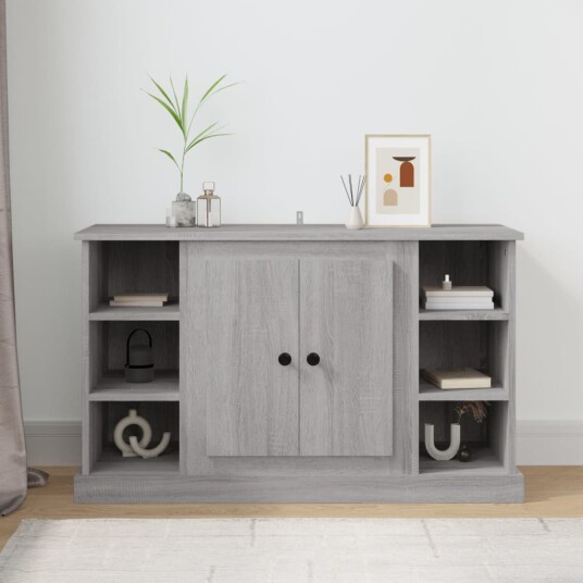 vidaXL Skjenk grå sonoma 100x35,5x60 cm konstruert tre