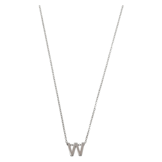 Timi of Sweden Viola Letter Necklace Stainless Steel Silver W