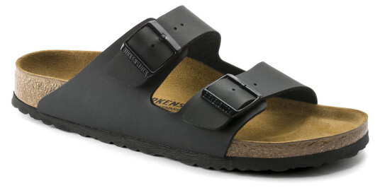 Birkenstock Unisex Arizona Birko-Flor Soft Footbed Narrow Black 46, Black