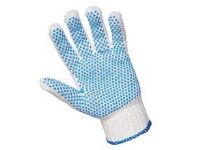 Multi Handske strik med dotter str M bomuld/polyester,12 par/pk