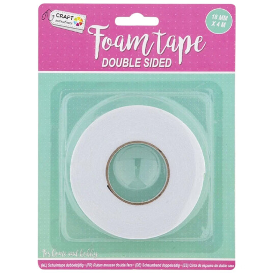 Craft Sensations Skumtape Dobbeltklebende 18mm Craft Sensations Skumtape Dobbeltklebende 18mm