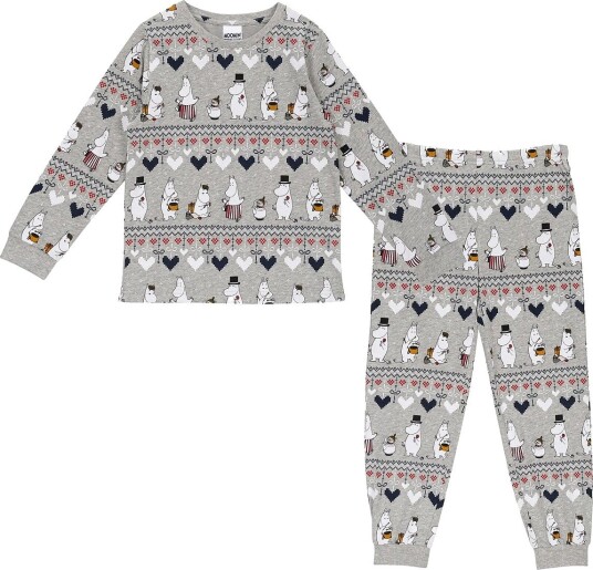 Martinex MOOMIN Vinterhjärta Pyjamas GREY 134/140