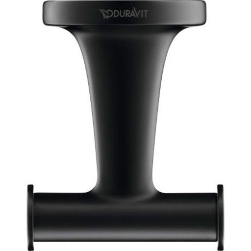 Duravit Starck T Dobbel håndklekrok, Matt sort Duravit Starck T Dobbel håndklekrok, Matt sort