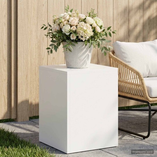 vidaXL Planteholder Hvit 30 x 30 x 40 cm Stål