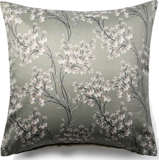 In Style Putetrekk 60x63 cm   Satin   Grønt vendbart blomsterdesign