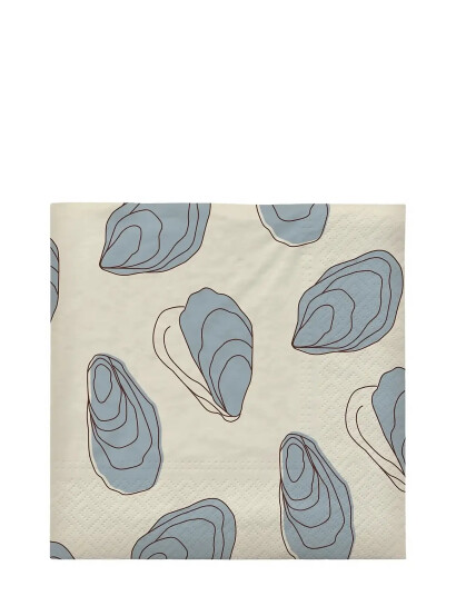 Broste Copenhagen Oyster Paper Napkin Multi/patterned L 33CM